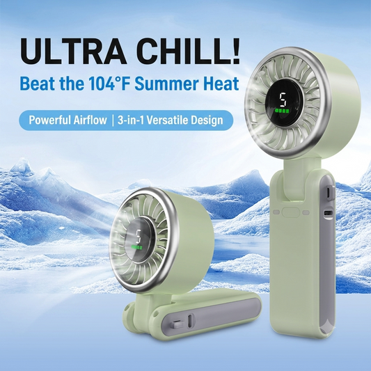 Portable Handheld Mini Fan USB Rechargeable Super Silent Neck Fan