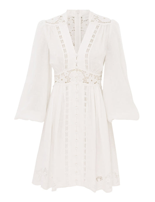August Plunge Mini Dress