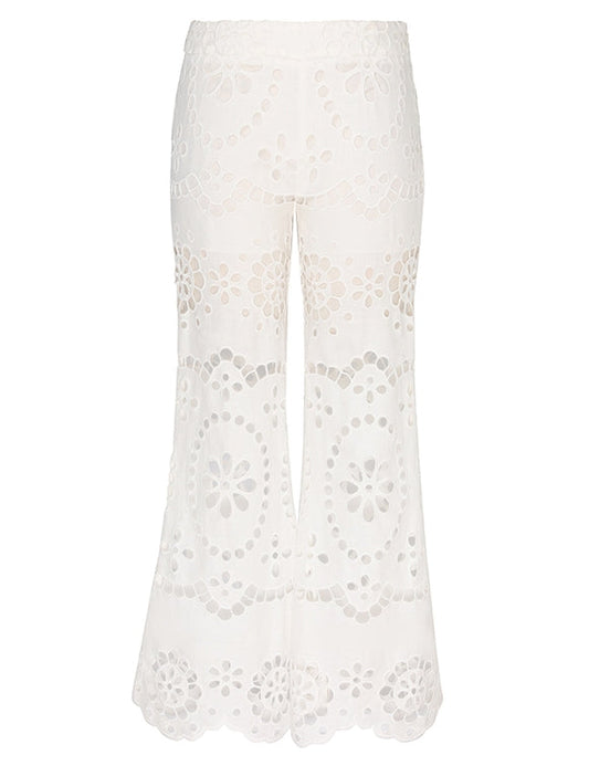 Lexi Embroidered Flare Pant
