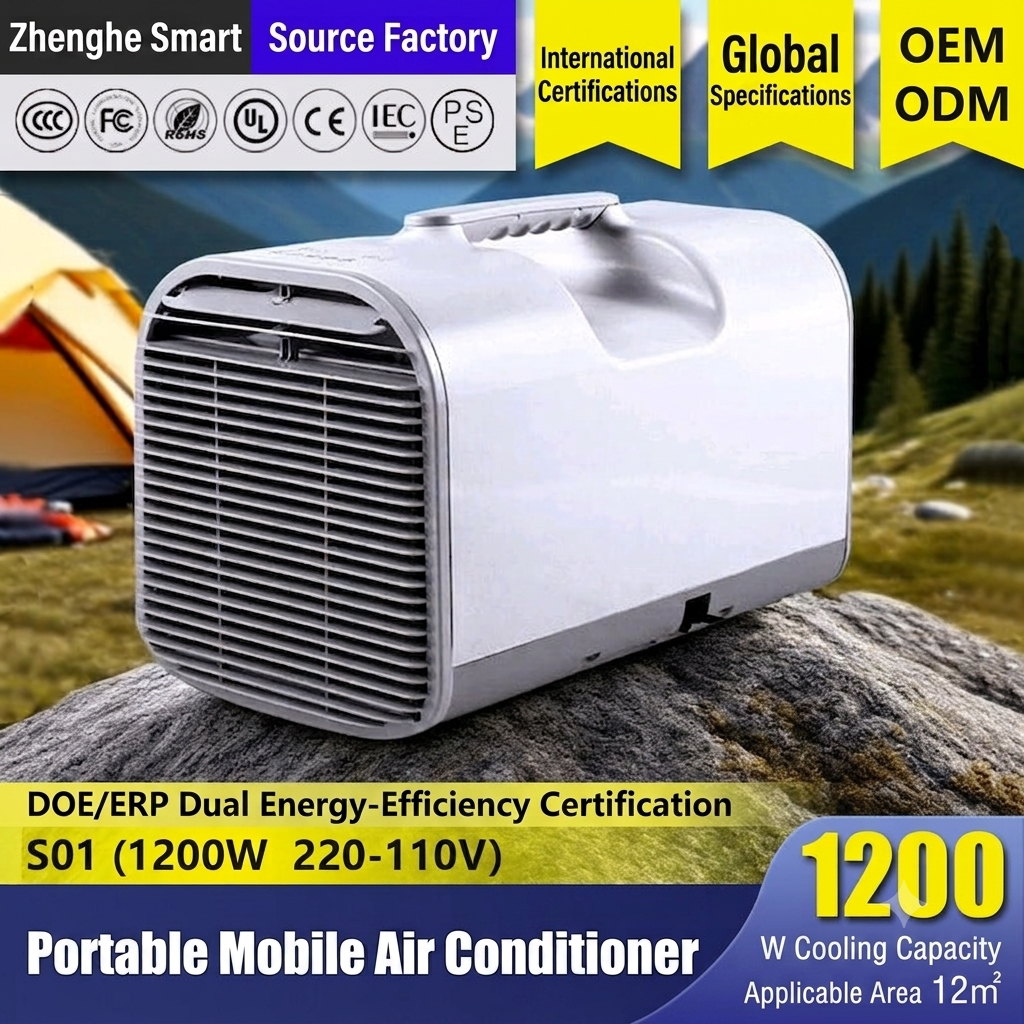 Source Manufacturer Portable Mobile Air Conditioner Outdoor Camping Home Single Cooling All-In-One Machine Without Outdoor Unit Mini Small Air Conditioner